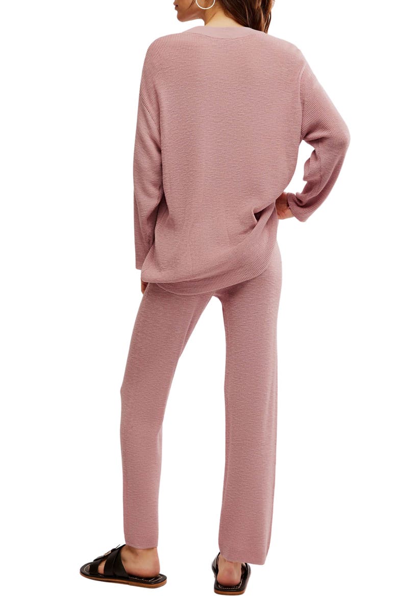 Free People Malibu Sweater & Pants Set, Alternate, color, Pale Mauve