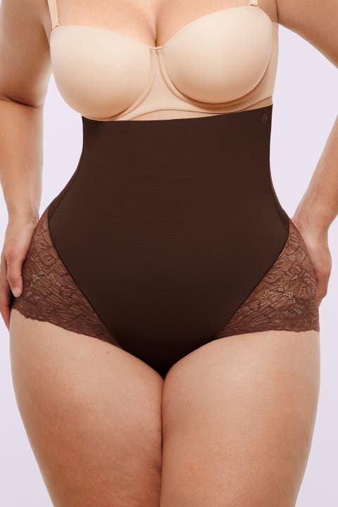 Mesh Smooth High-Waisted Sheer Lace Brief