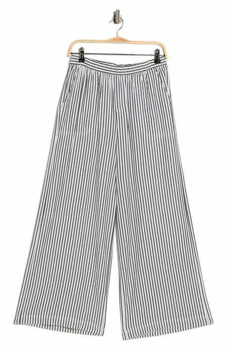 Splendid Stripe Palazzo Capri Pants