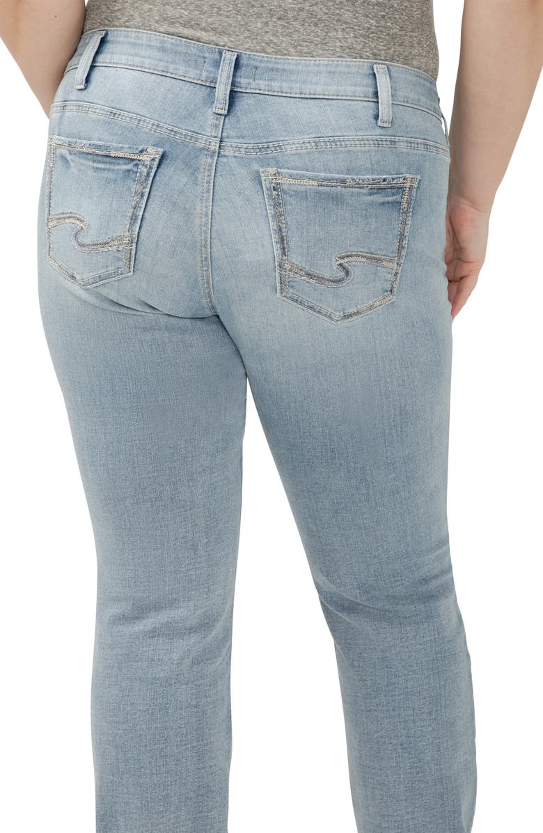 Silver Jeans Co. Suki Curvy Mid Rise Slim Bootcut Jeans, Alternate, color, Blue Grass