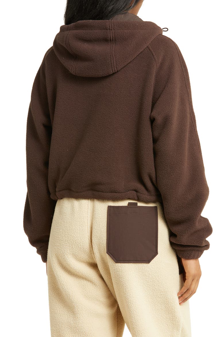 Fleece Half Zip Hoodie, Alternate, color, SOIL/ MOJAVE/ NEBULA