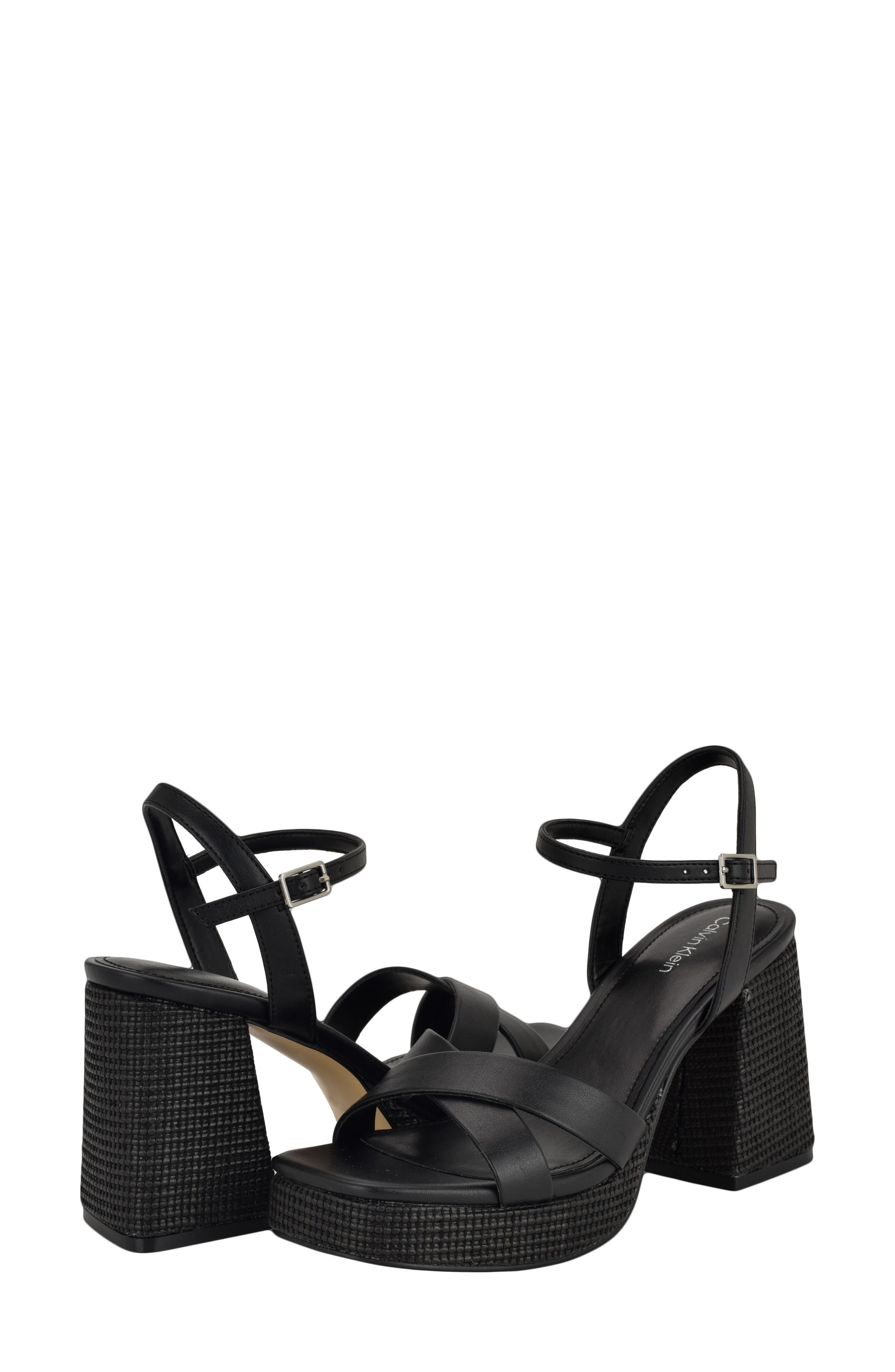 Calvin Klein Drancy 2 Ankle Strap Sandal, Alternate, color, Black