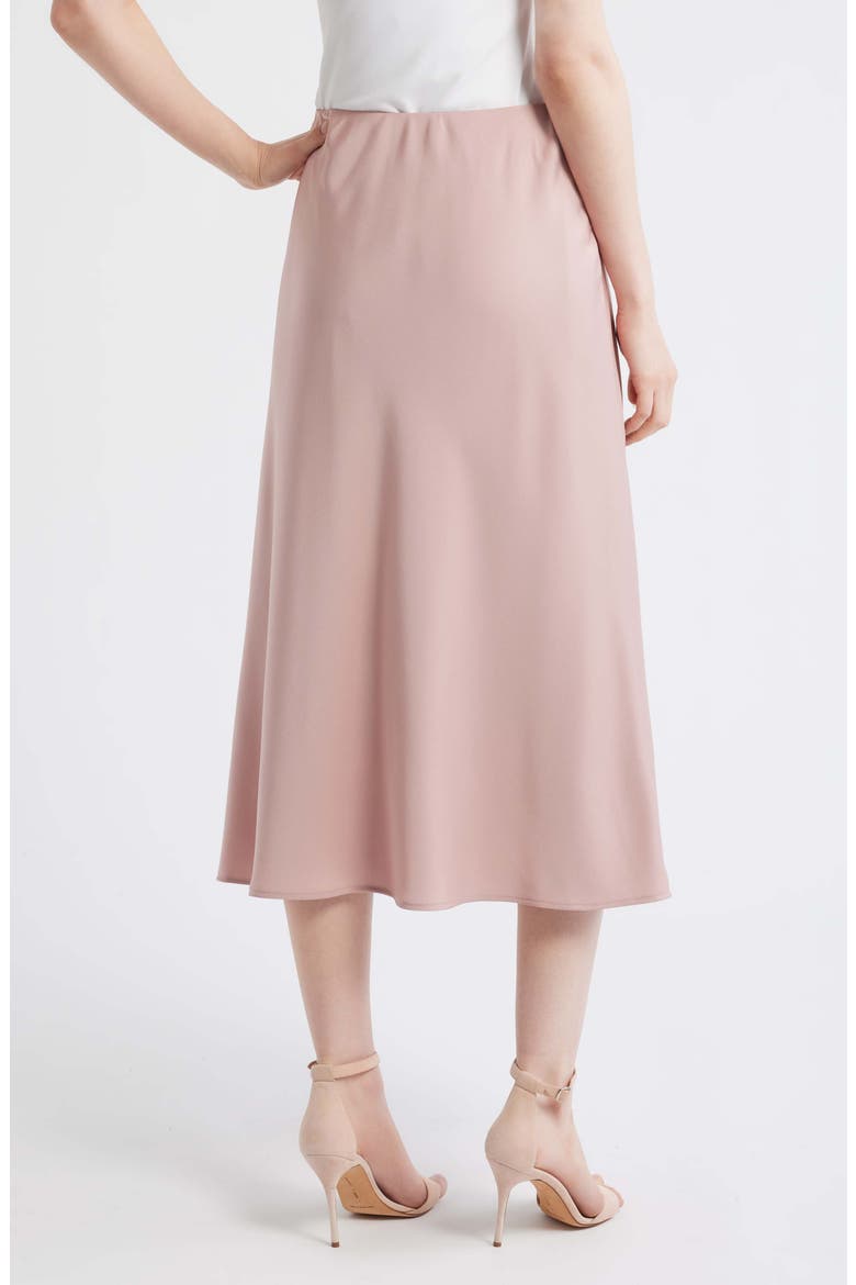 Satin Midi Skirt, Alternate, color, ROSE PETAL