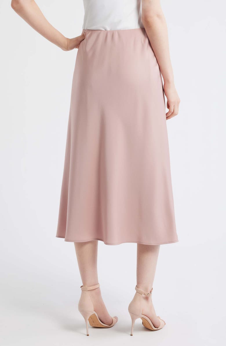 Tahari ASL Satin Midi Skirt, Alternate, color, Rose Petal