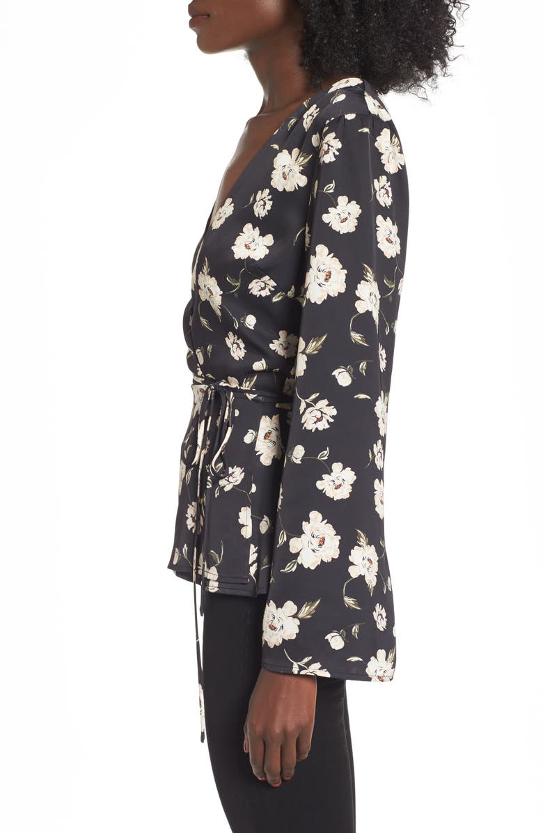 L'Acadamie L'Academie The Eliot Wrap Blouse, Alternate, color, 