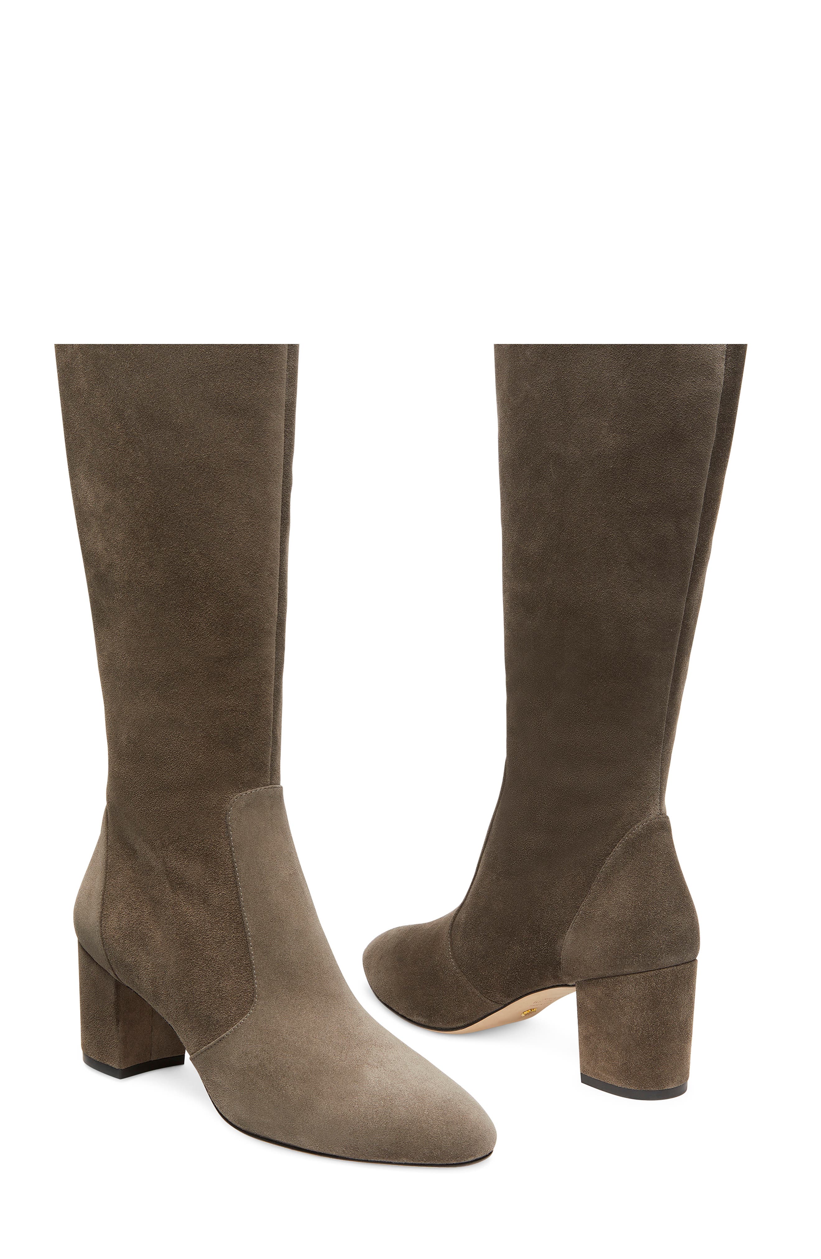 Stuart Weitzman Yuliana Knee High Boot, Alternate, color, Charcoal