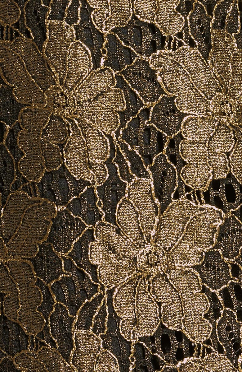 STOREE Metallic Lace Shift Dress, Alternate, color,