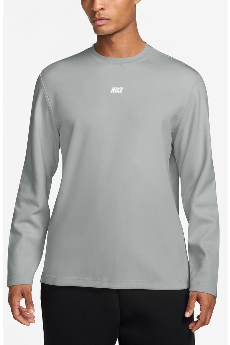 Sportswear Club Varsity Sweatshirt, Main, color, LIGHT SMOKE GREY/ WHITE