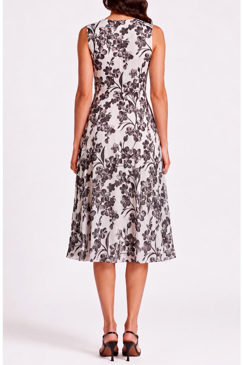 Brooke Tie Waist Midi Dress, Alternate, color, TWILIGHT BLOOM