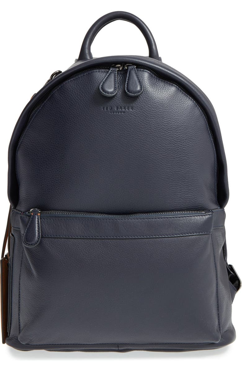 Ted Baker London 'Dollar' Leather Backpack, Main, color,