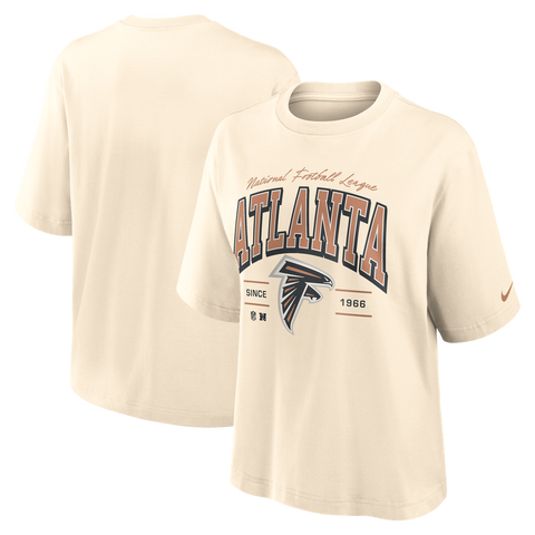 Women's Nike Cream Atlanta Falcons Vintage Mod Boxy T-Shirt