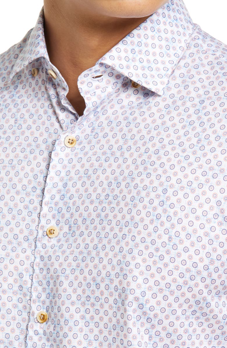 johnnie-O Ida Short Sleeve Button-Up Shirt, Alternate, color, 