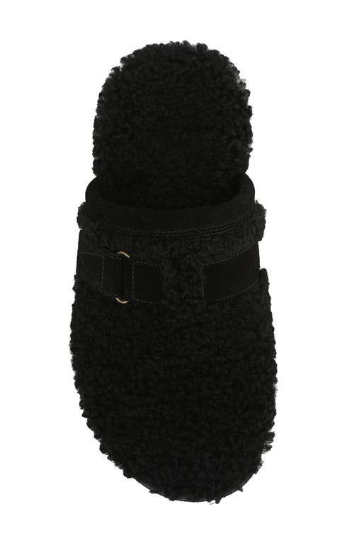 Vionic Izzy Faux Shearling Clog In Black