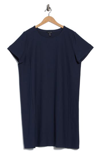Eileen Fisher T-shirt Dress In Blue