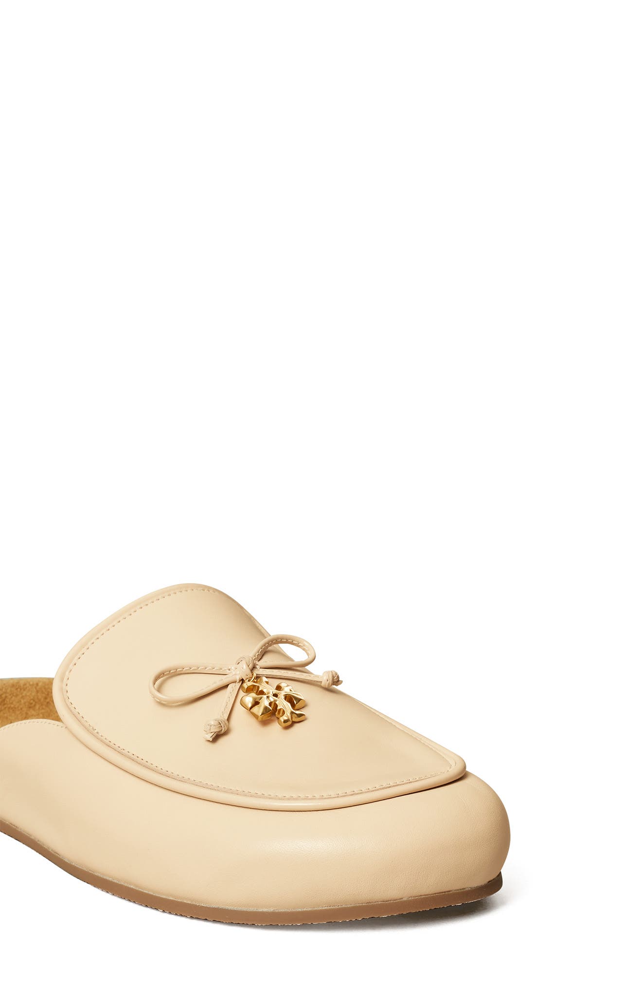 Tory Charm Mule, Alternate, color, WHITE
