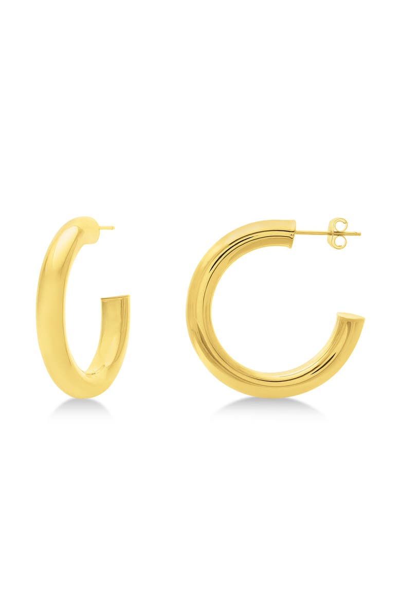 ALLUREZ Medium Open Hoop Earrings 14k, Main, color, Yellow Gold