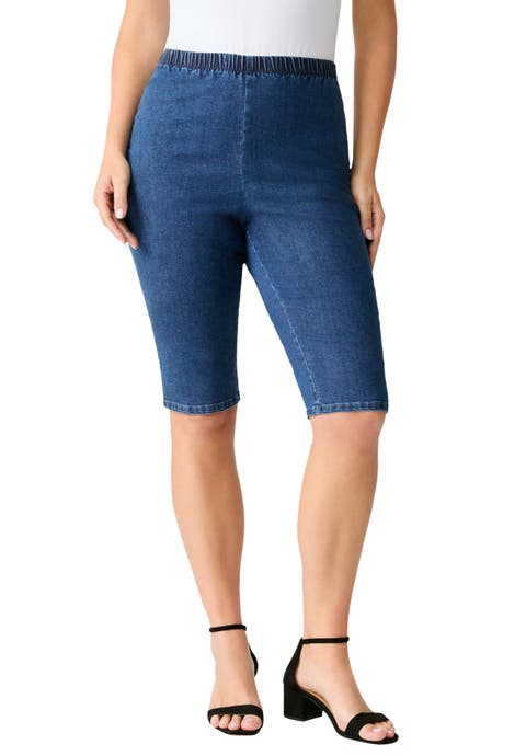Plus Size Comfort Stretch Bermuda Jean Short (Plus)