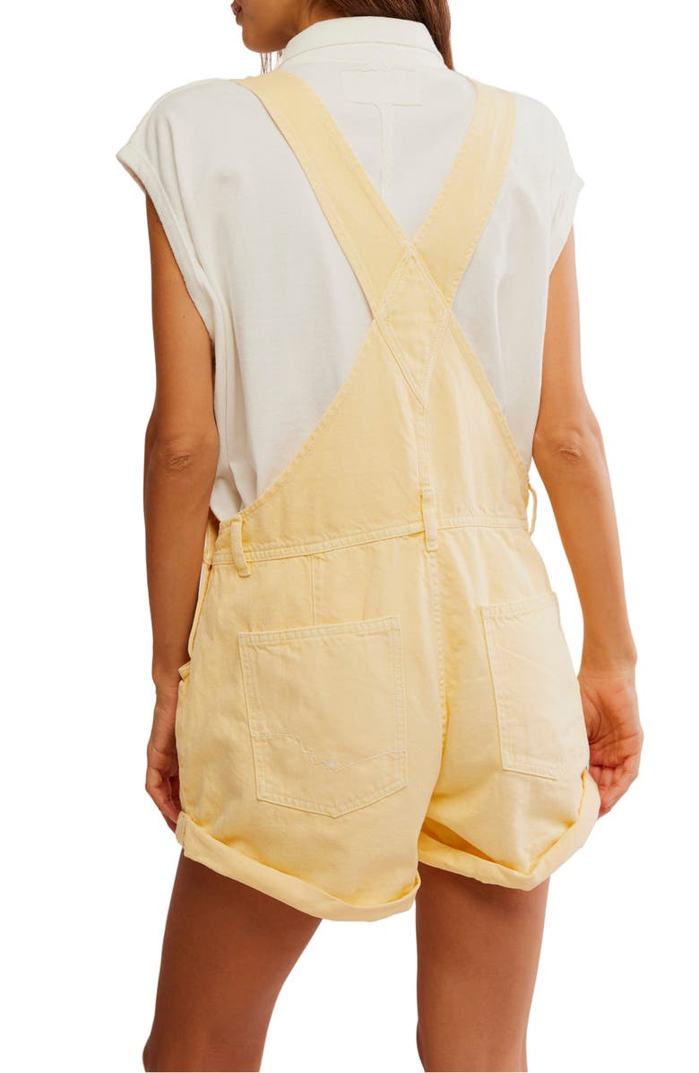 Free People Ziggy Shortalls, Alternate, color, Lemon Drop