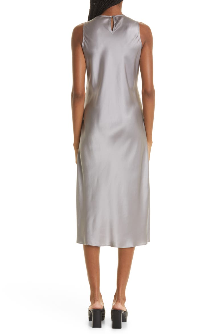 Silk Charmeuse Midi Dress, Alternate, color, SHADOW