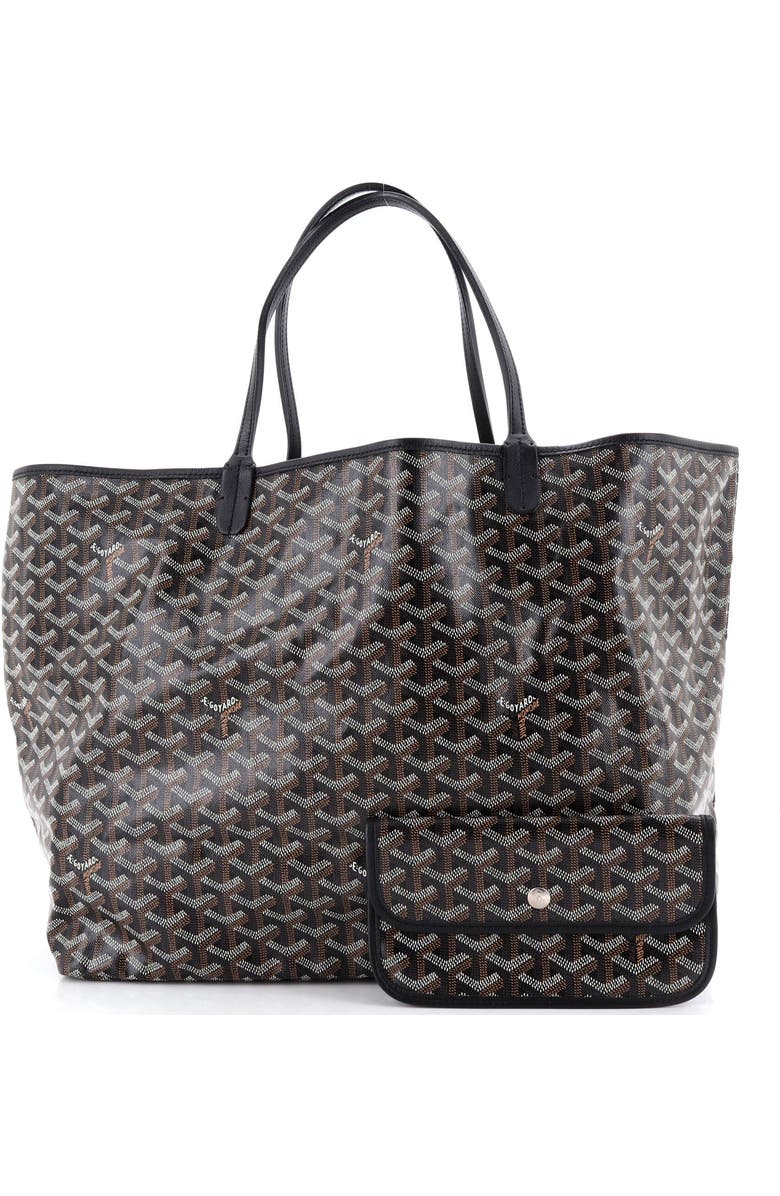 Pre-Owned Goyard Saint Louis Tote Coated Canvas GM, Alternate, color, Black