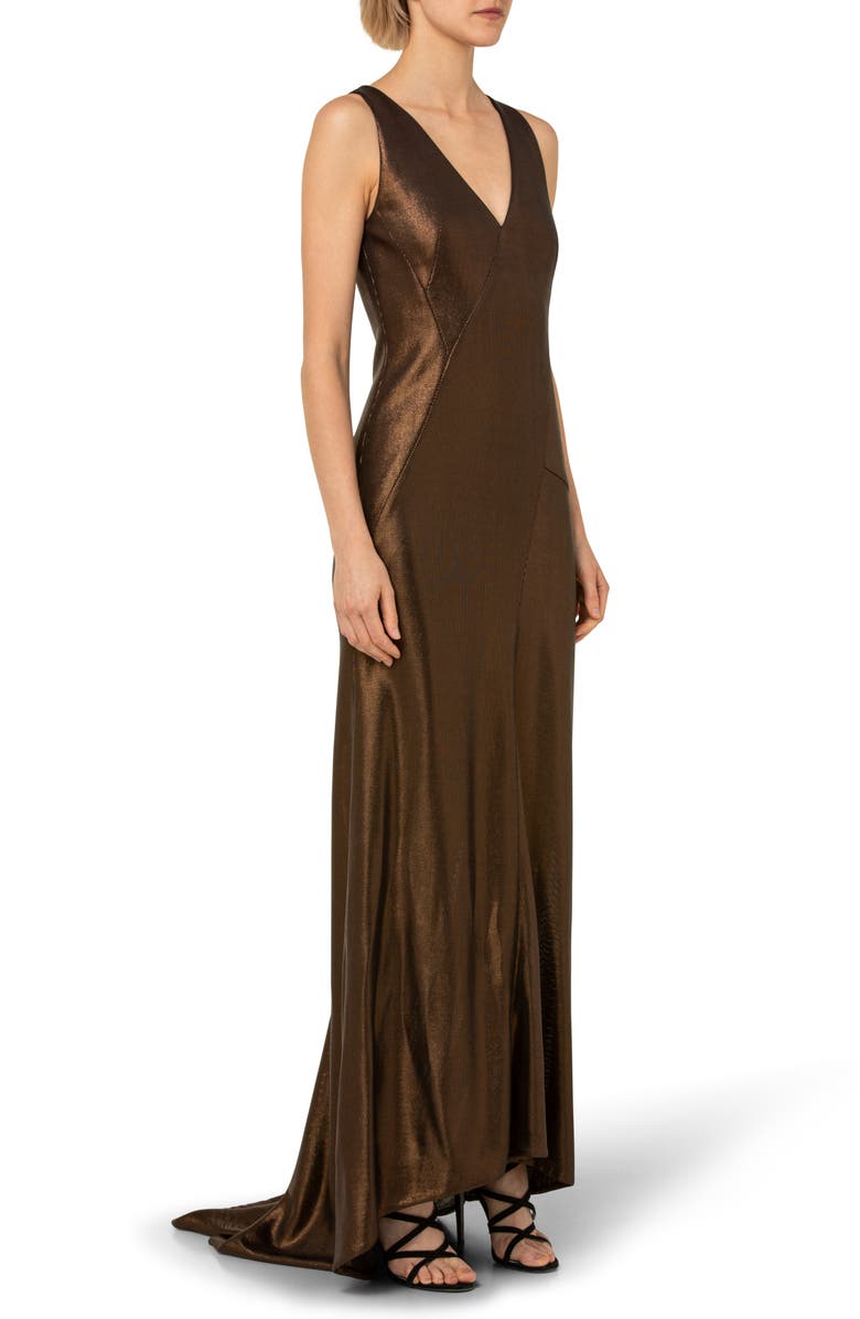 Akris Liquid Jersey Gown with Train, Alternate, color, 