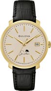 BULOVA Frank Sinatra The Best is Yet to Come Leather Strap Watch
