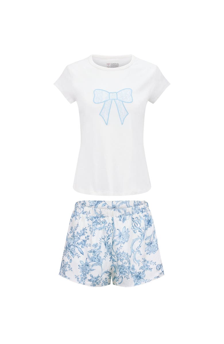 Adore Me Kassie Short Sleeve T-shirt & Shorts Set, Alternate, color, 