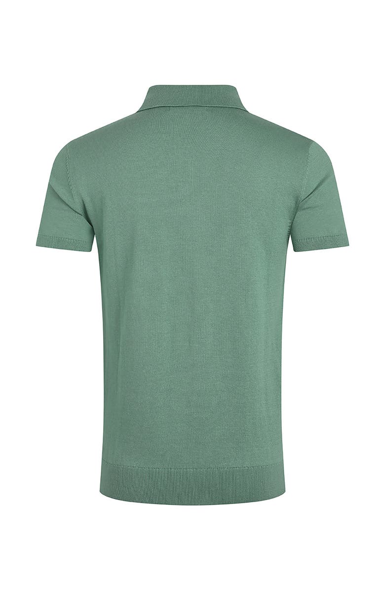 Weird Fish Quentin Short Sleeve Knitted Polo, Alternate, color, Ivy