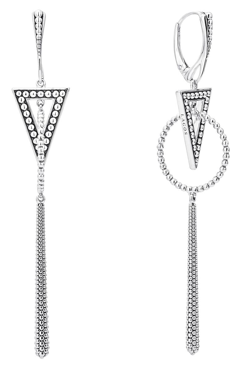 LAGOS Signature Caviar Triangle & Circle Drop Earrings, Alternate, color,