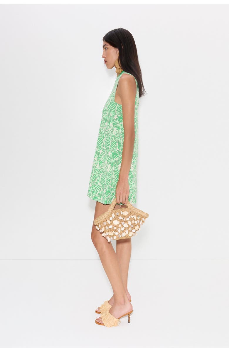 SIMONMILLER Zana Knit Mini Dress, Alternate, color, Gummy Green Palm Leaf