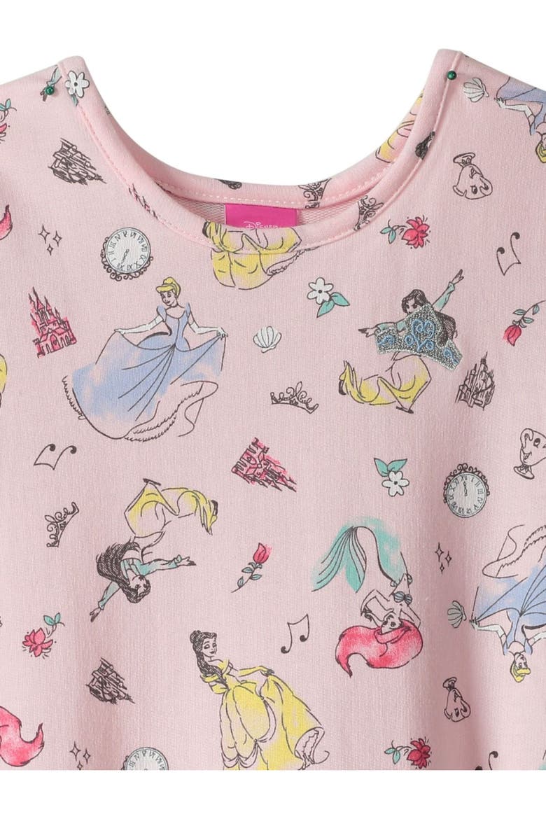 Princess Short Sleeve Skater Dress, Alternate, color, Princess Pink