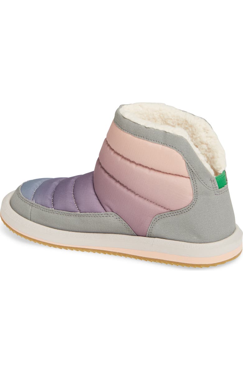 Sanuk Puff N' Chill Ombré Quilted Faux Fur Bootie, Alternate, color,