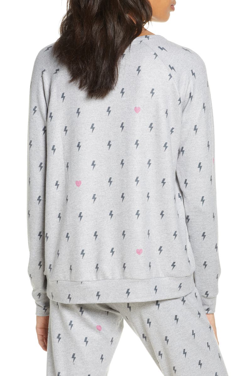 PJ Salvage Peach Party Long Sleeve Sleep Shirt, Alternate, color, 