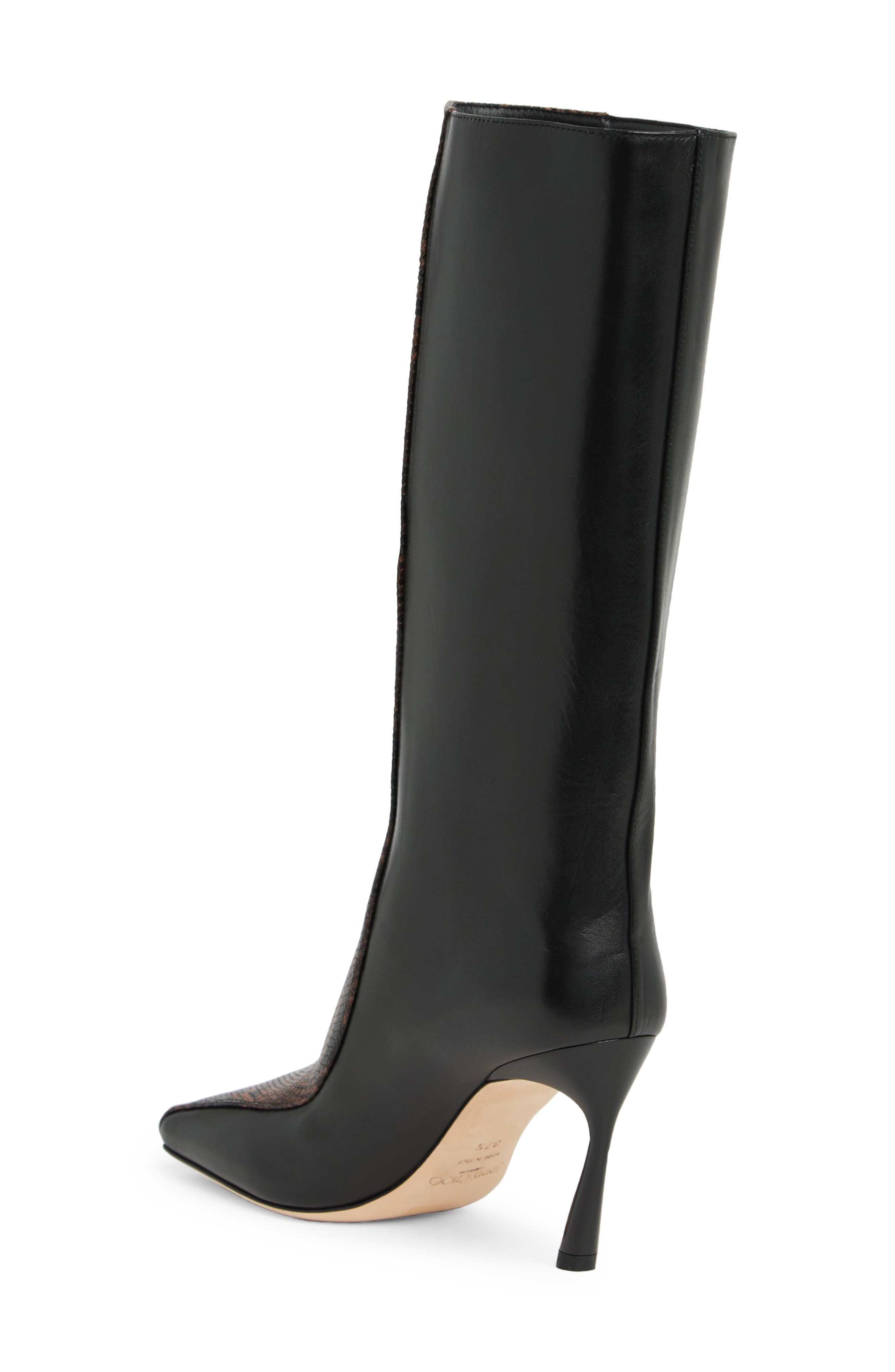Jimmy Choo Mabyn Snake Embossed Square Toe Boot (Women) | Nordstromrack