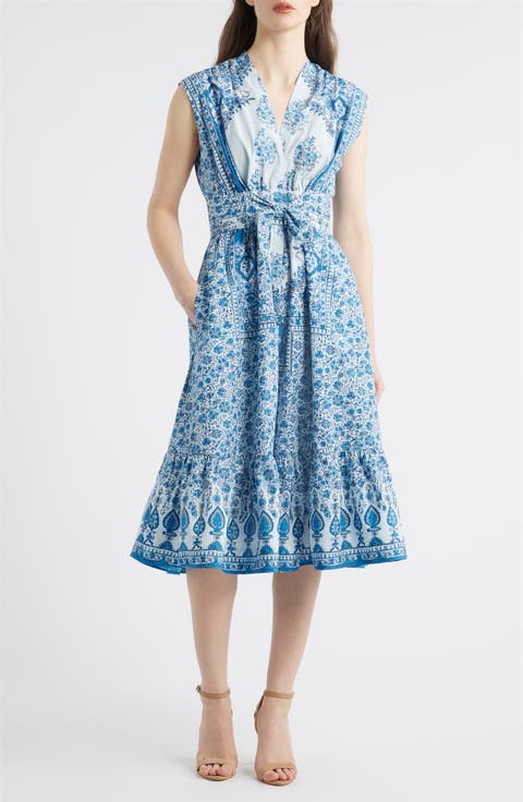 Ali Print Tie Waist Dress