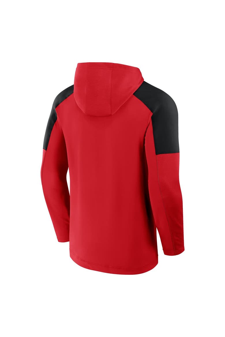 Men's Fanatics Red Carolina Hurricanes Meta Game Transitional Pullover Hoodie, Alternate, color, Red