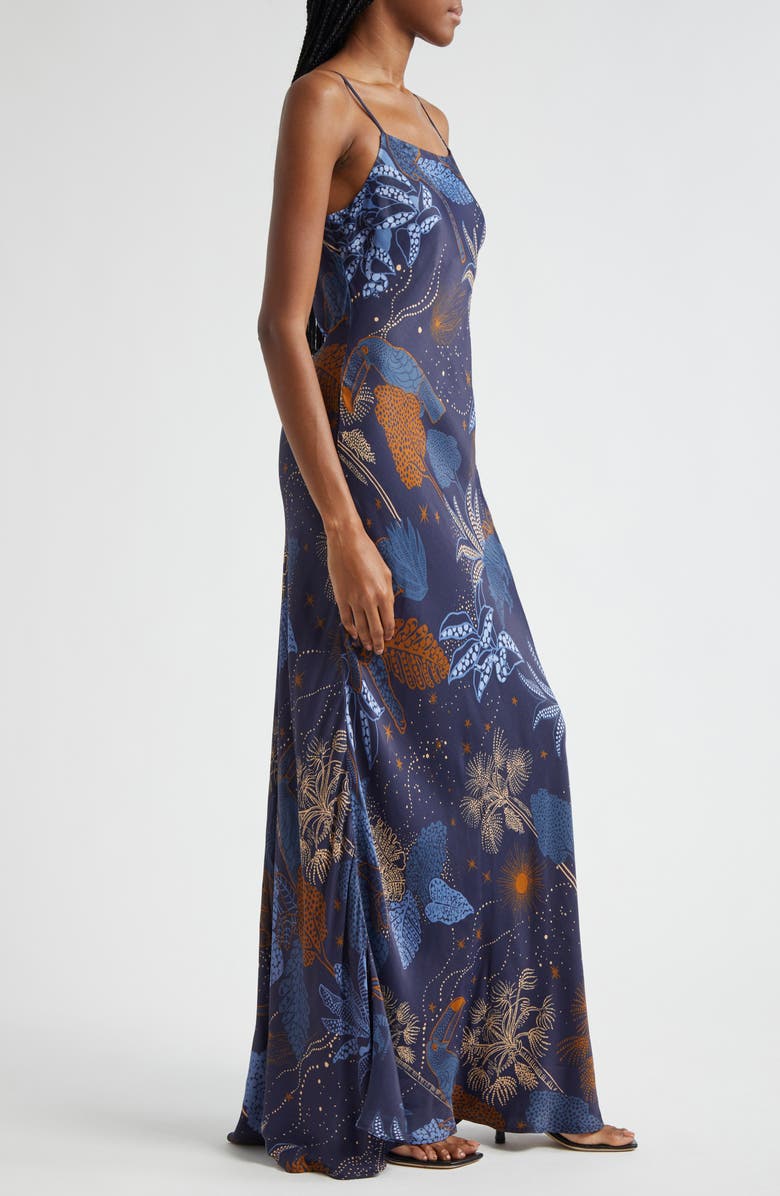FARM Rio Night Jungle Bias Cut Maxi Slipdres, Alternate, color, 
