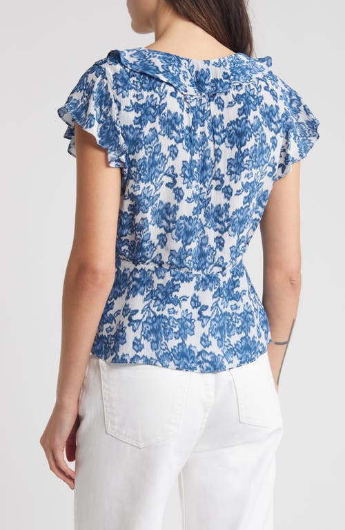 Rails Chambray Floral Carmine Blouse In Chambray Floral