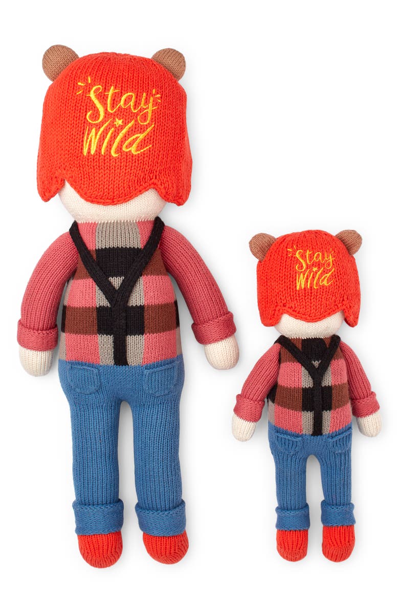 Cuddoll Bernard Bear 20" Hand-Knit Stuffed Animal, Alternate, color, 