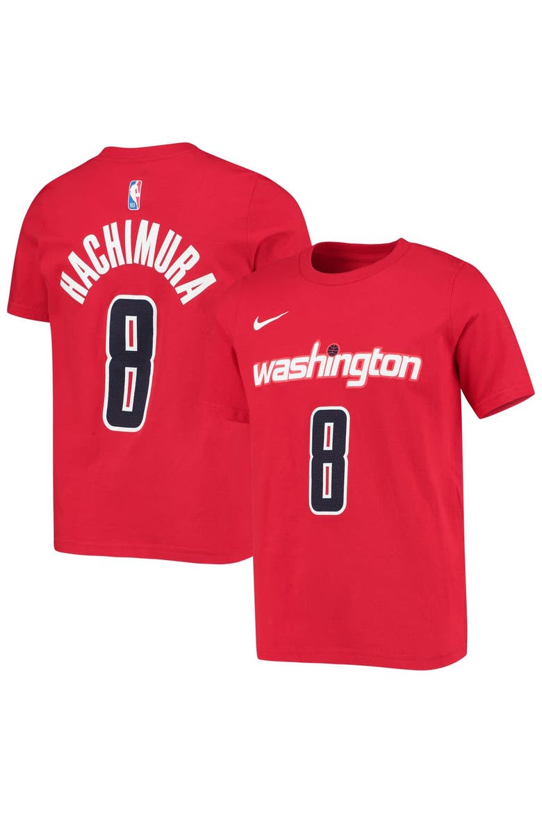 Youth Rui Hachimura Red Washington Wizards Name & Number T-Shirt, Main, color, Red