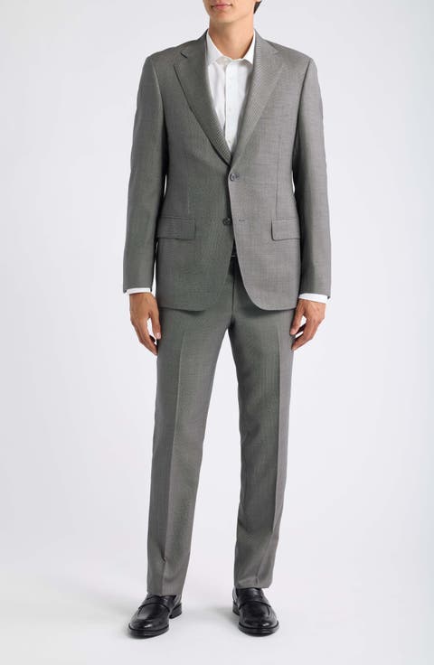 Black & White Bird's Eye Wool Suit