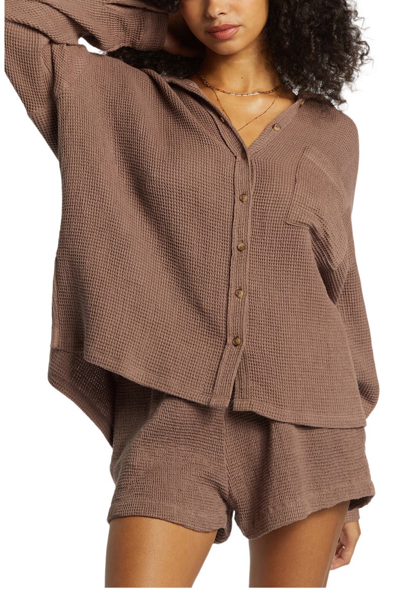 Odyssey Waffle Knit Oversize Shacket, Main, color, KONA