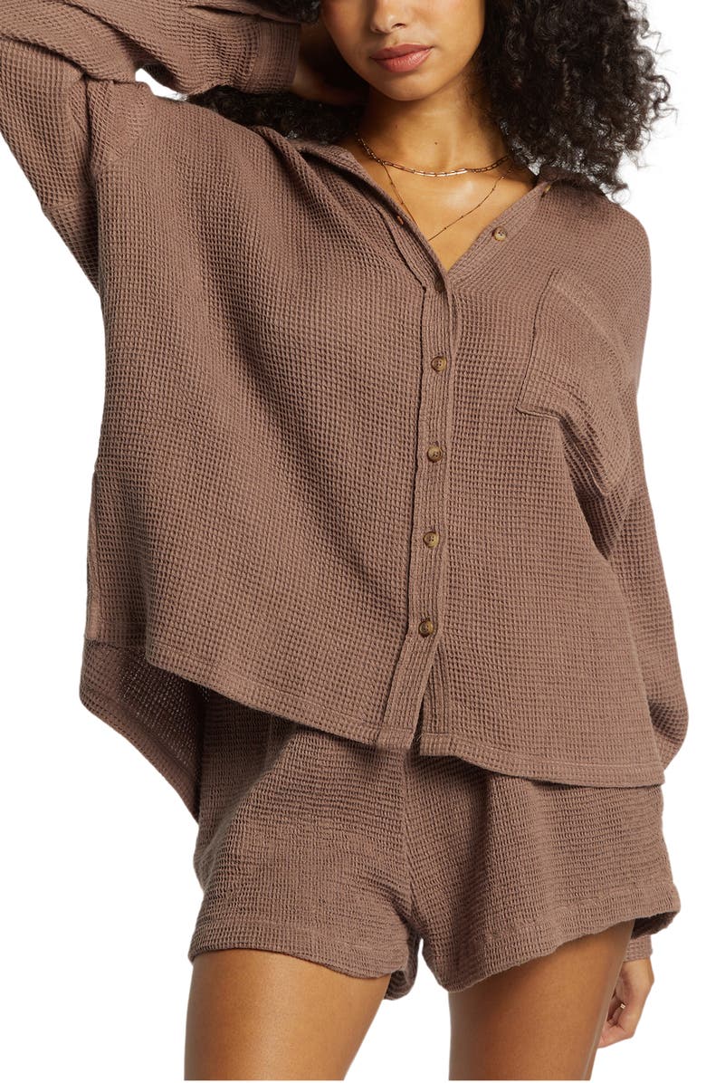 Billabong Odyssey Waffle Knit Oversize Shacket, Main, color, 