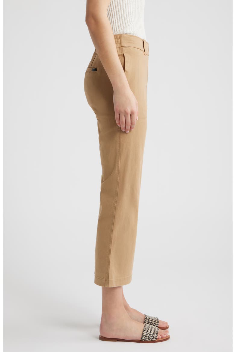 Kick Flare Stretch Cotton Pull-On Pants, Alternate, color, TANNIN