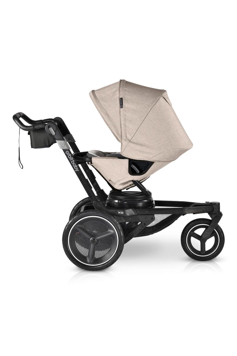 Jog & Lounge Bassinet & Stroller Travel System, Alternate, color, FLAX/ BLACK
