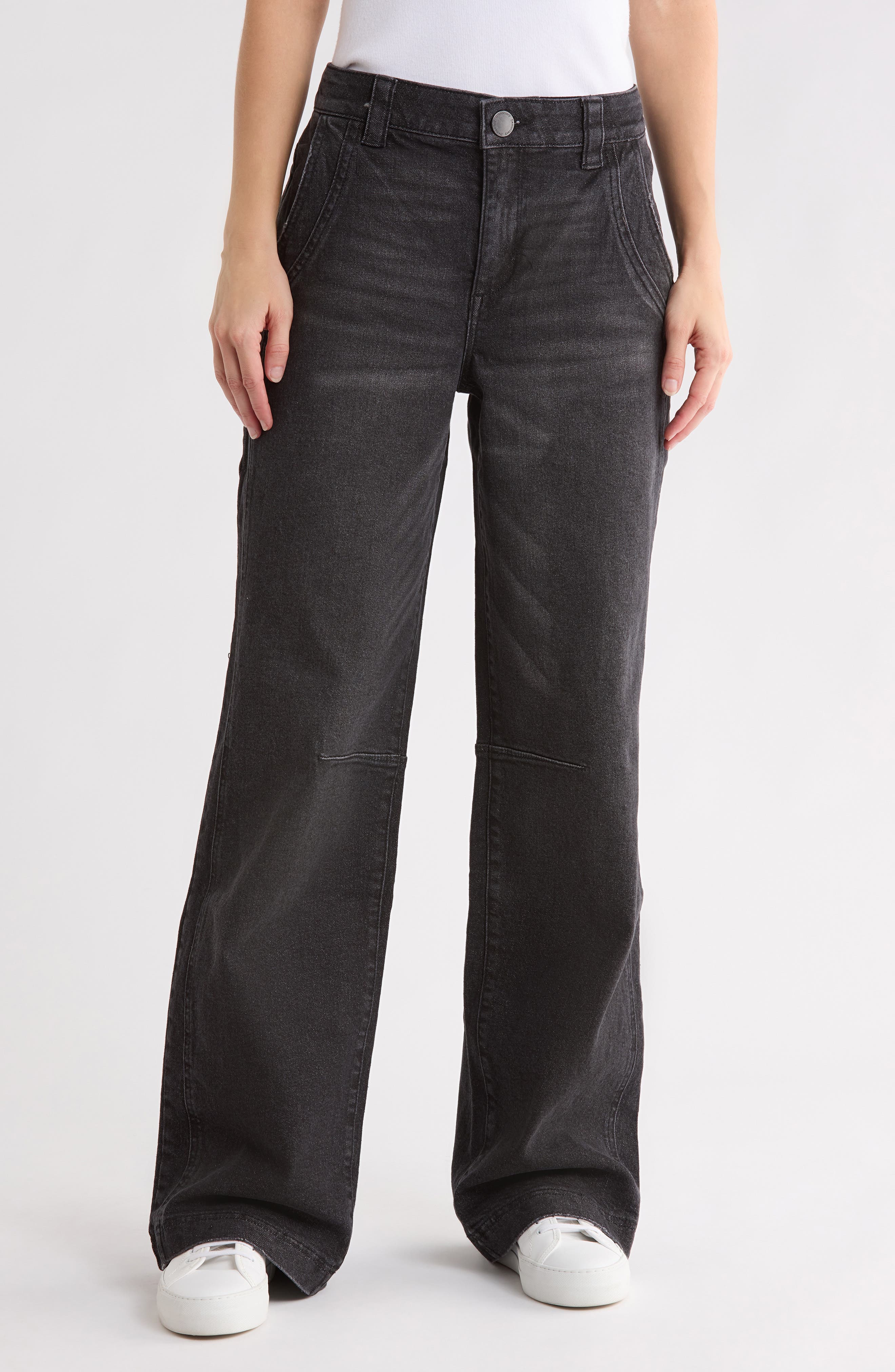 Wide Leg Dart Jeans