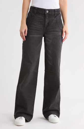 Wide Leg Dart Jeans