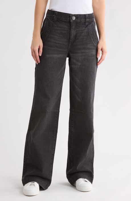 Wide Leg Dart Jeans