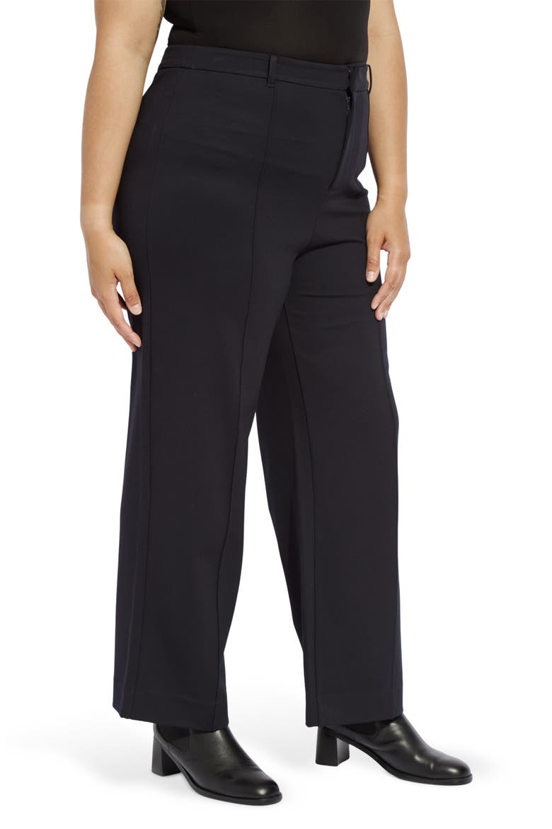 Nadia High Waist Wide Leg Ponte Trousers, Alternate, color, MIDNIGHT