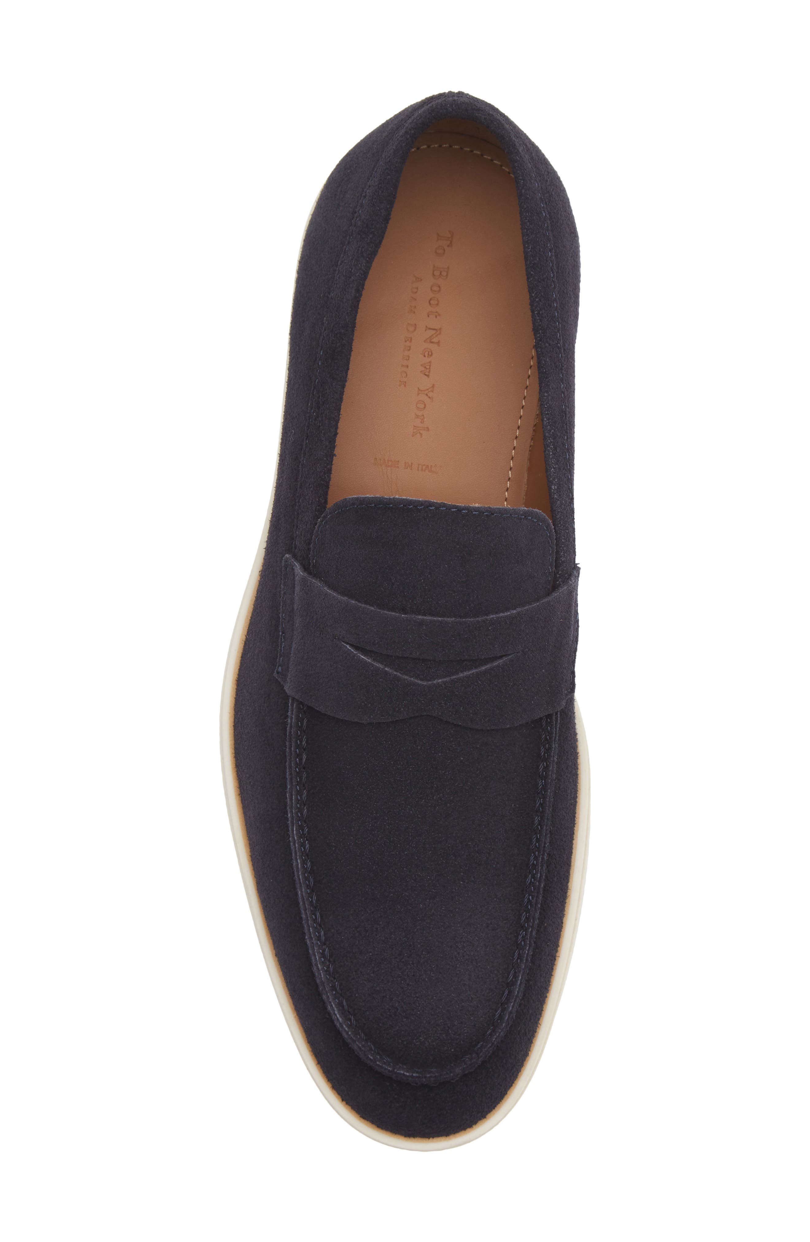 Edric Penny Loafer, Alternate, color, SUEDE OX BLUE